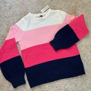 Francesca’s Color Block Pullover Sweater